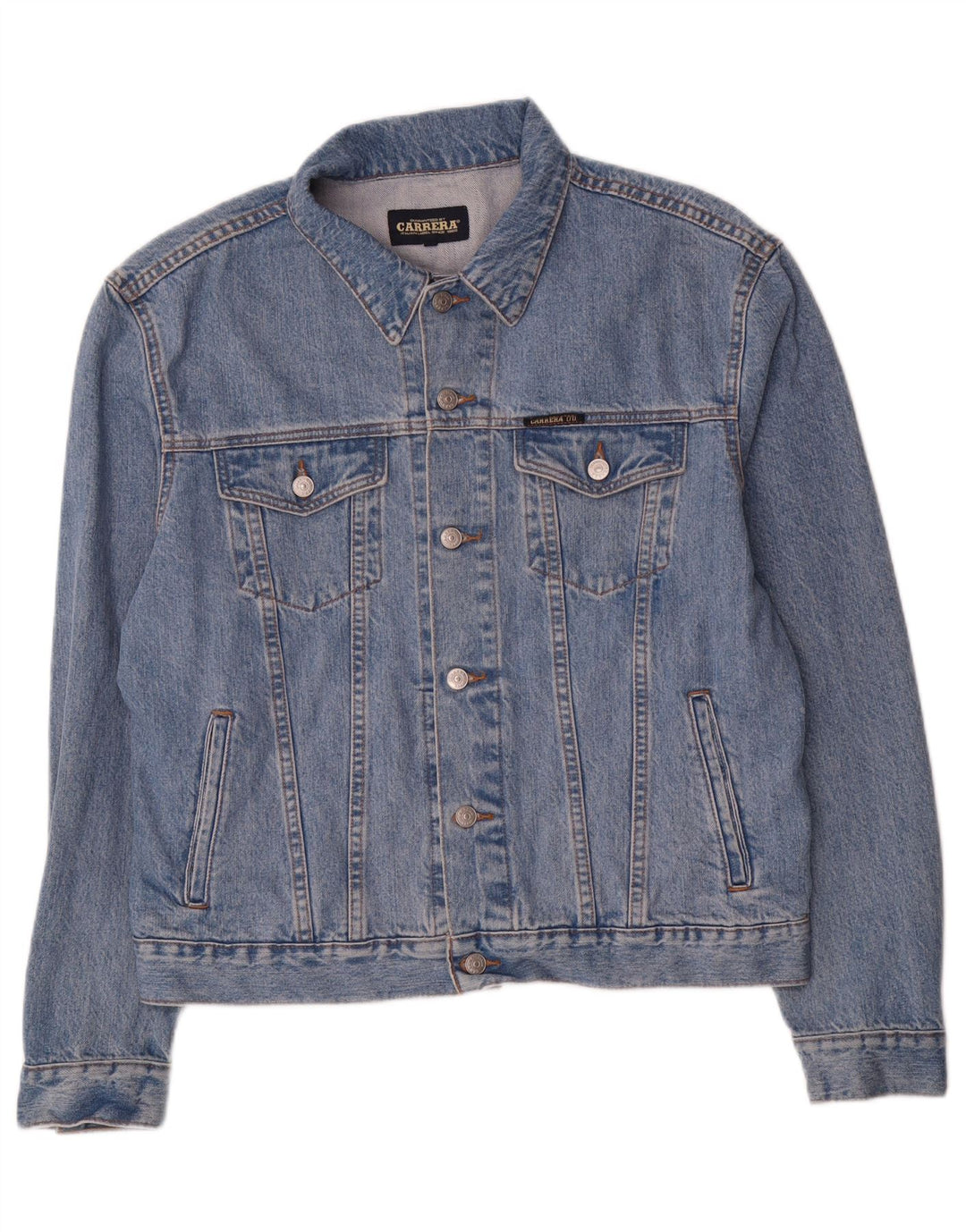 CARRERA Herren Jeansjacke UK 40 Große blaue Baumwolle