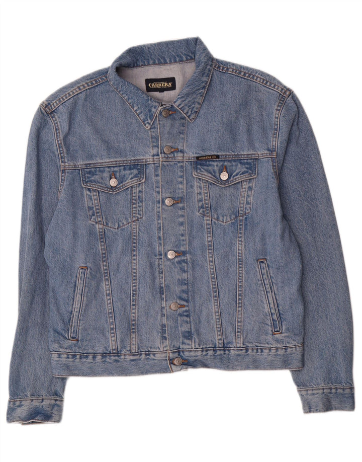 CARRERA Herren Jeansjacke UK 40 Große blaue Baumwolle