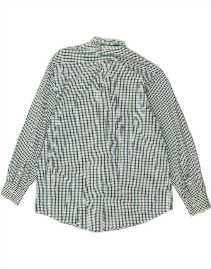 IZOD Mens Shirt Large Green Check Cotton Vintage Izod and Second-Hand Izod from Messina Hembry 