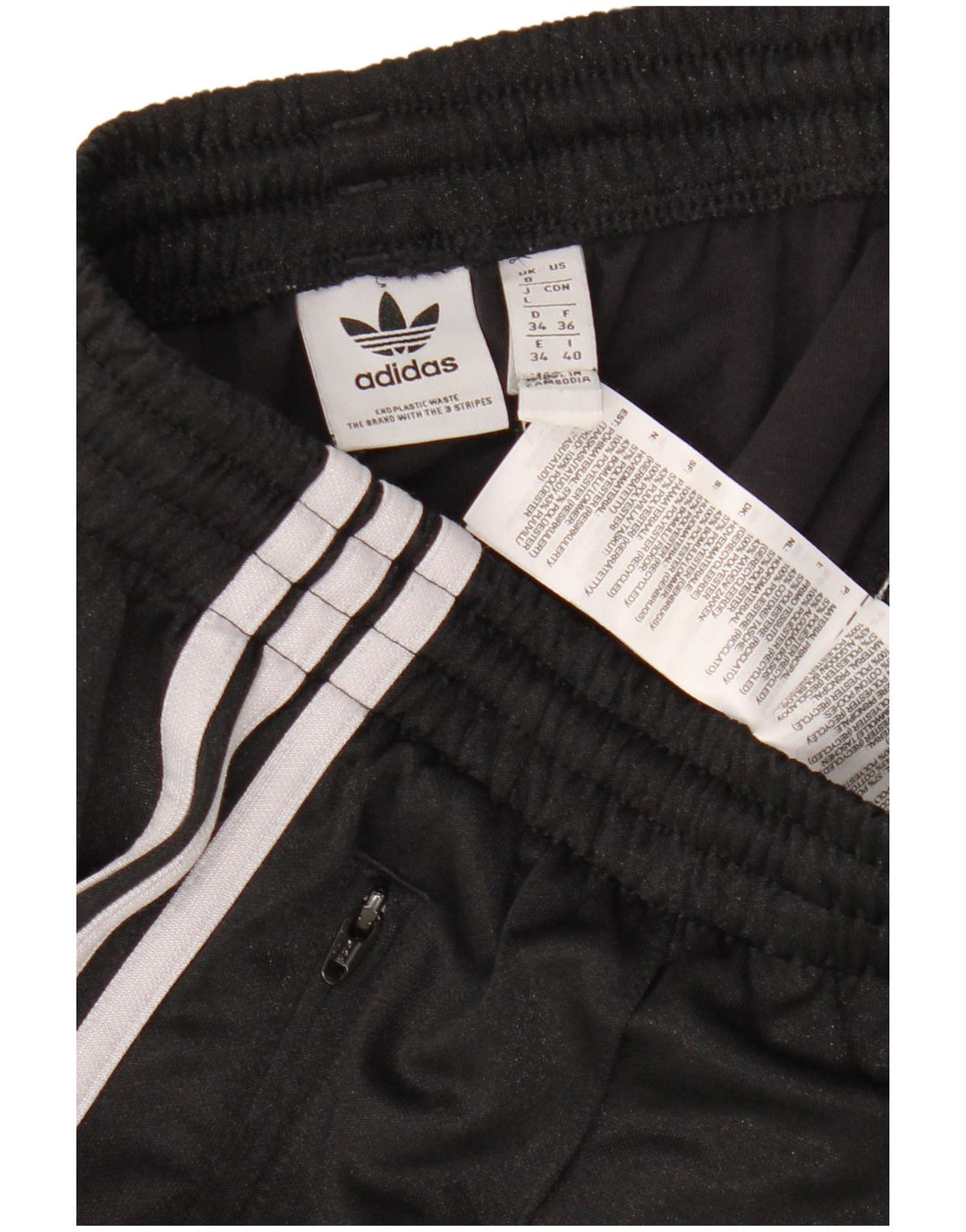 ADIDAS Damen Trainingshose UK 8 Small Schwarz Polyester
