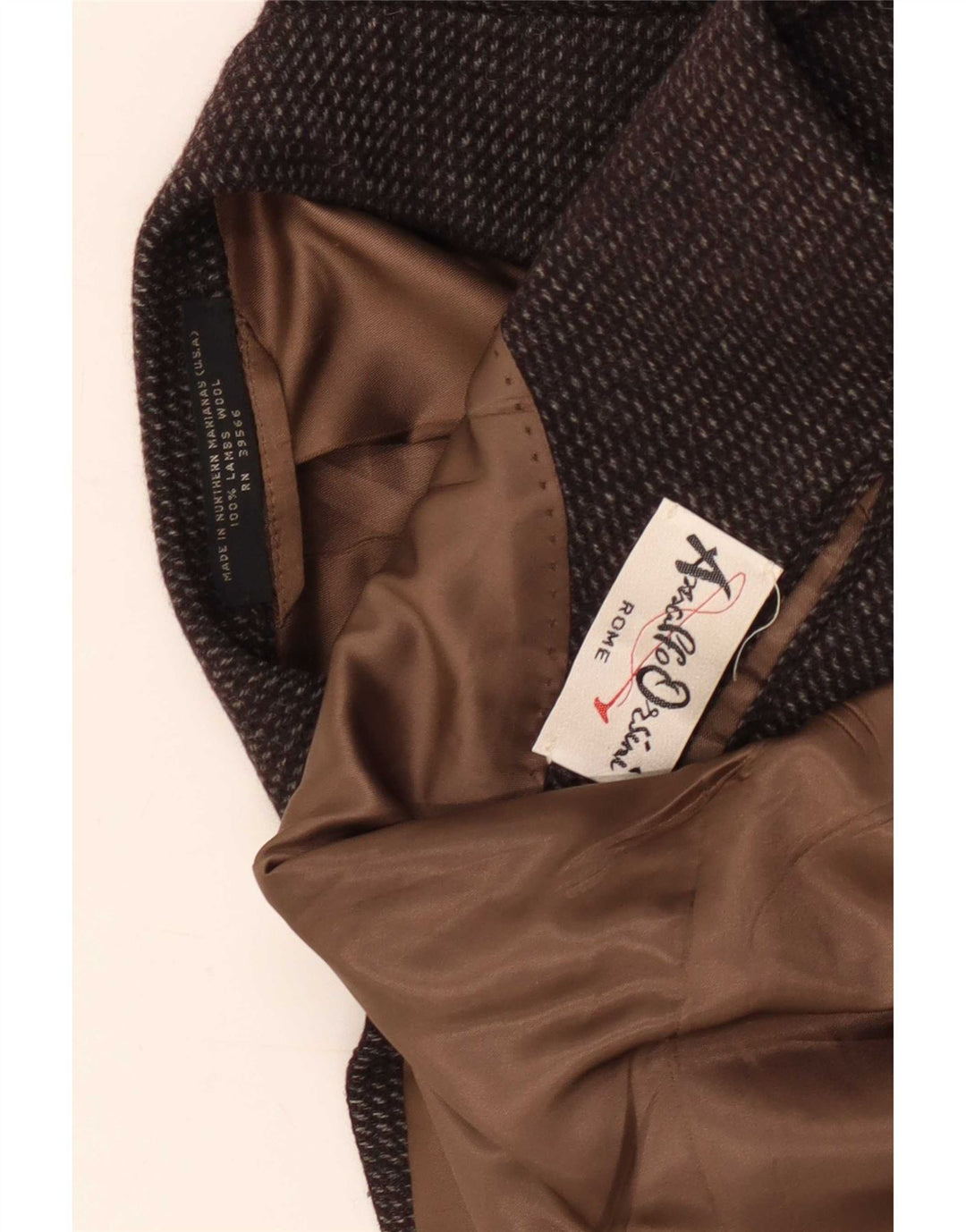 Anralfo Orsini Herren-Blazer mit 2 Knöpfen, Gr. 40, groß, braun gefleckt