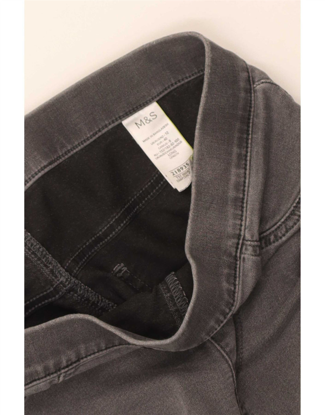 Marks & Spencer Damen Jegging-Jeans UK 12 Medium W30 L28 Graue Baumwolle