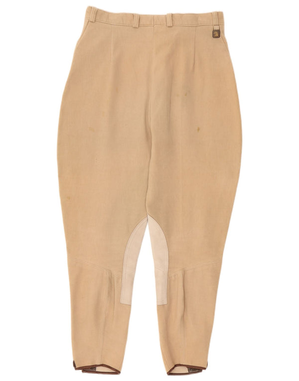 Vintage Damen konische Reithose W28 L26 Beige Farbblock