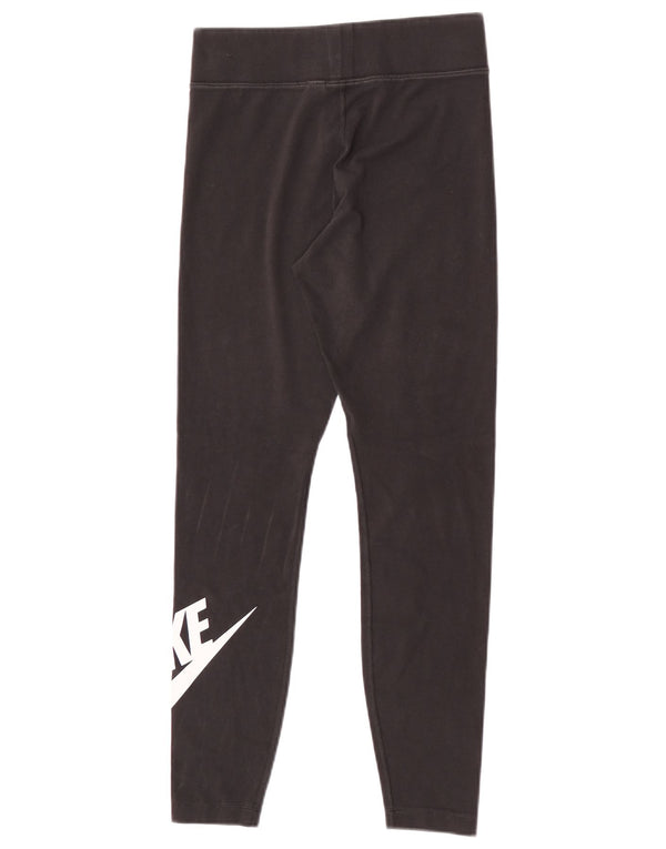 Nike Womens Graphic Leggings UK 12 Mittelschwarze Baumwolle