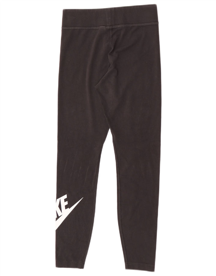 Nike Womens Graphic Leggings UK 12 Mittelschwarze Baumwolle