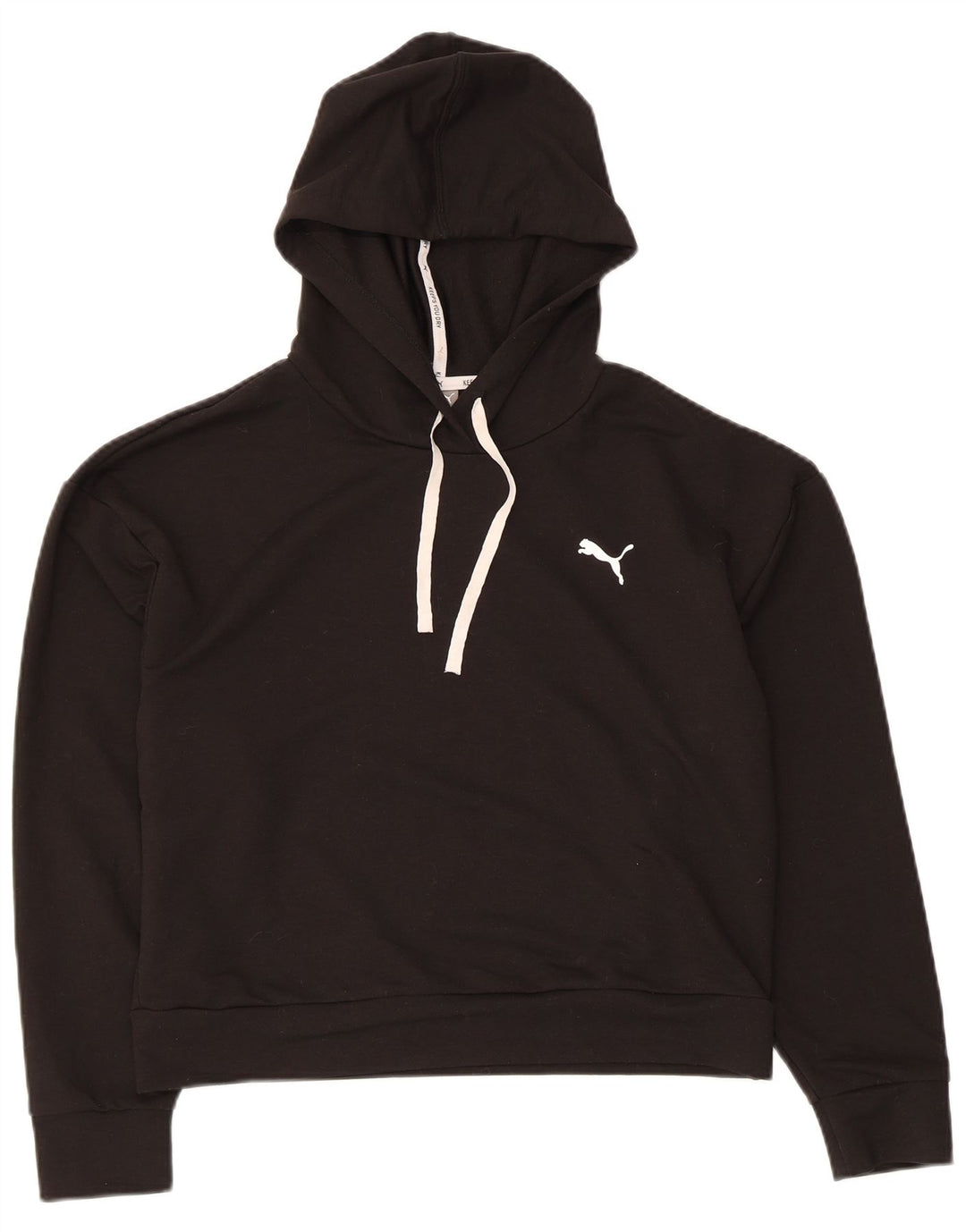 PUMA Damen Crop Oversized Hoodie Pullover UK 10 Small Schwarz Polyester