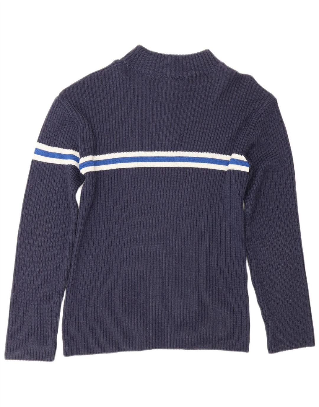 Fila Herren-Pullover mit Reißverschluss am Hals, IT 50, mittelmarineblau gestreift