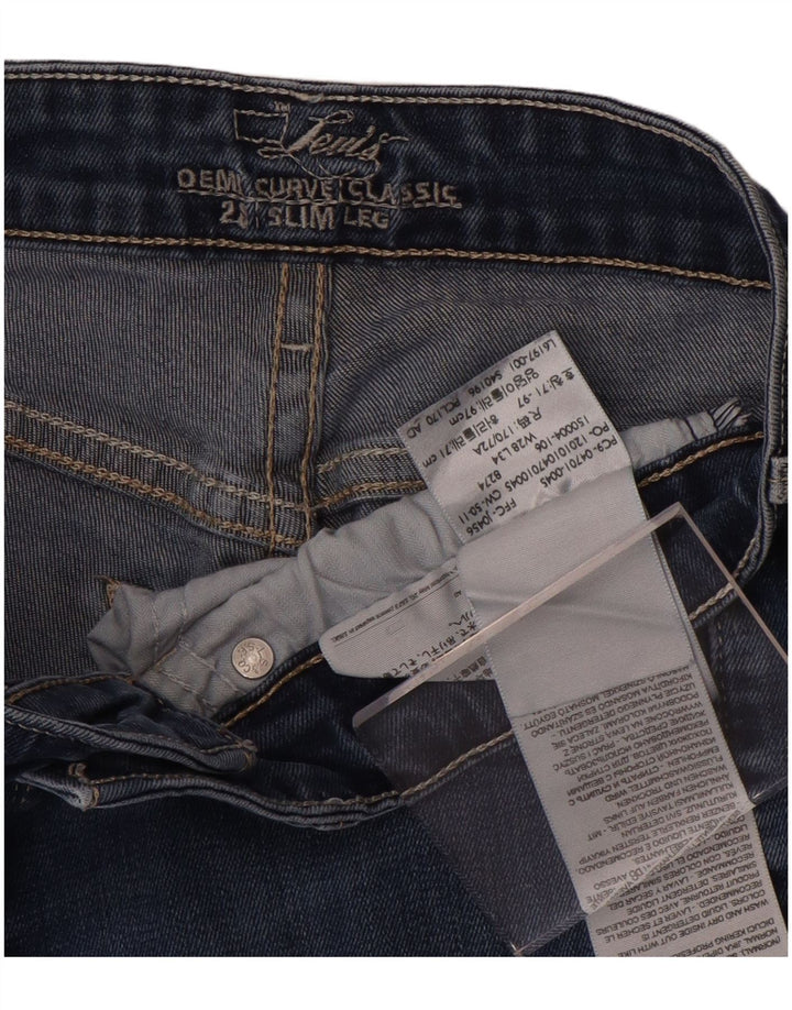 Levi's Damen Demi Curve Slim Jeans W28 L31 Blaue Baumwolle