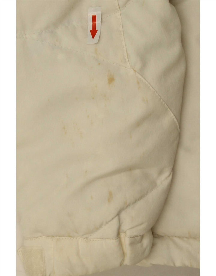 The North Face Wattierte Damenjacke mit Kapuze, UK 14, mittelweißes Nylon