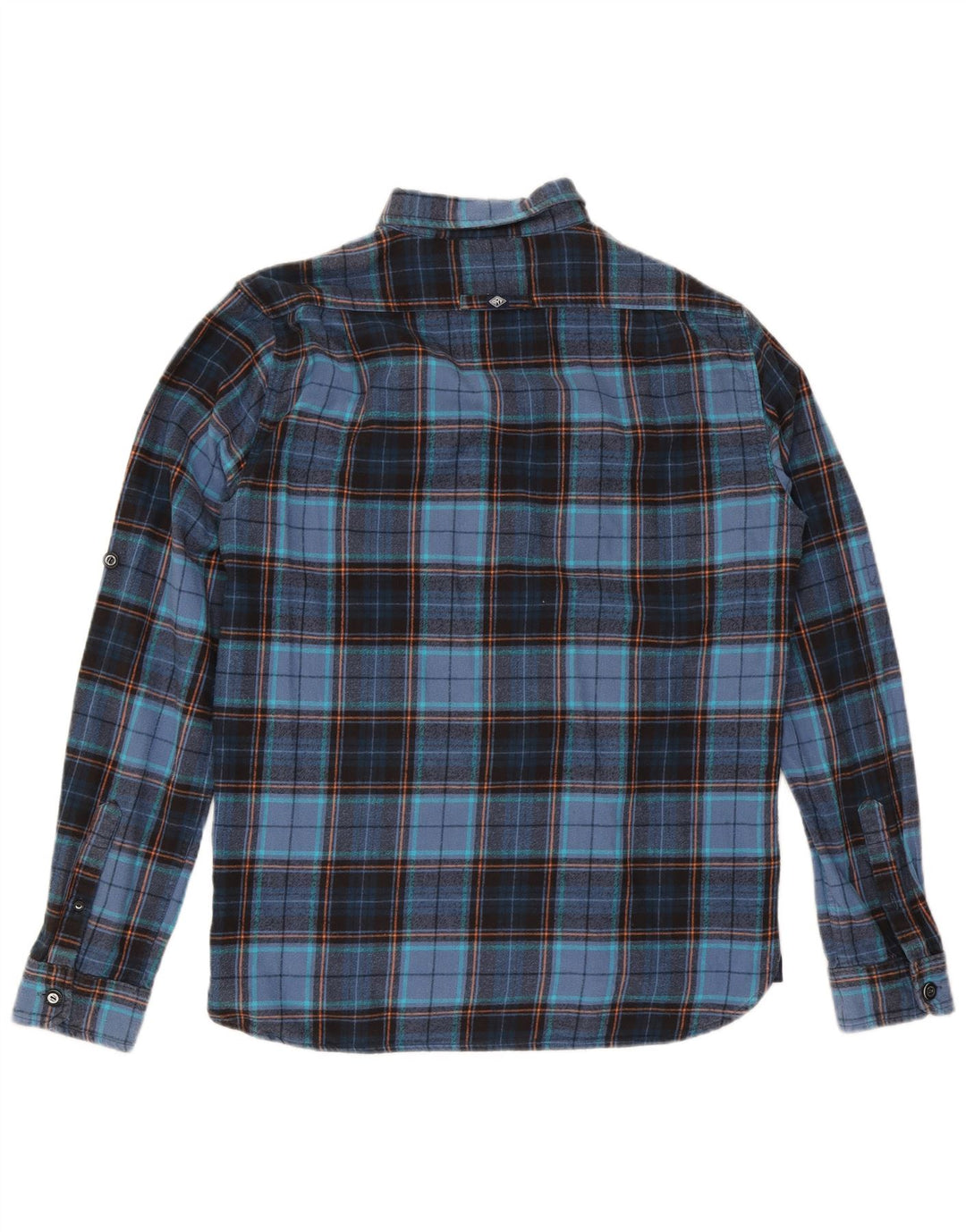 Superdry Herren-Flanellhemd XL, marineblau, kariert, Baumwolle