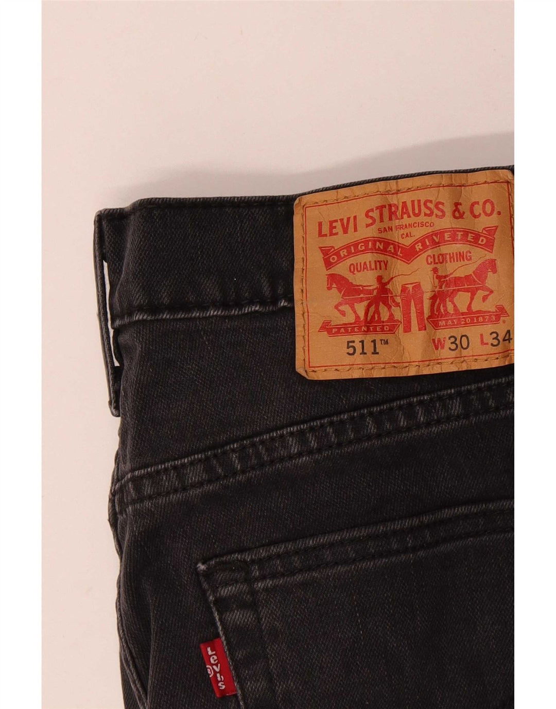 Levi's Herren 511 Slim Jeans W30 L30 schwarze Baumwolle