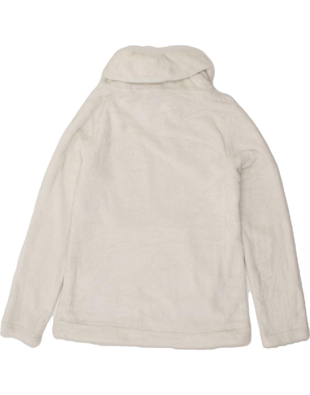 FAT FACE Womens Roll Neck Fleece Jumper UK 8 Small White Polyester Vintage Fat Face and Second-Hand Fat Face from Messina Hembry 