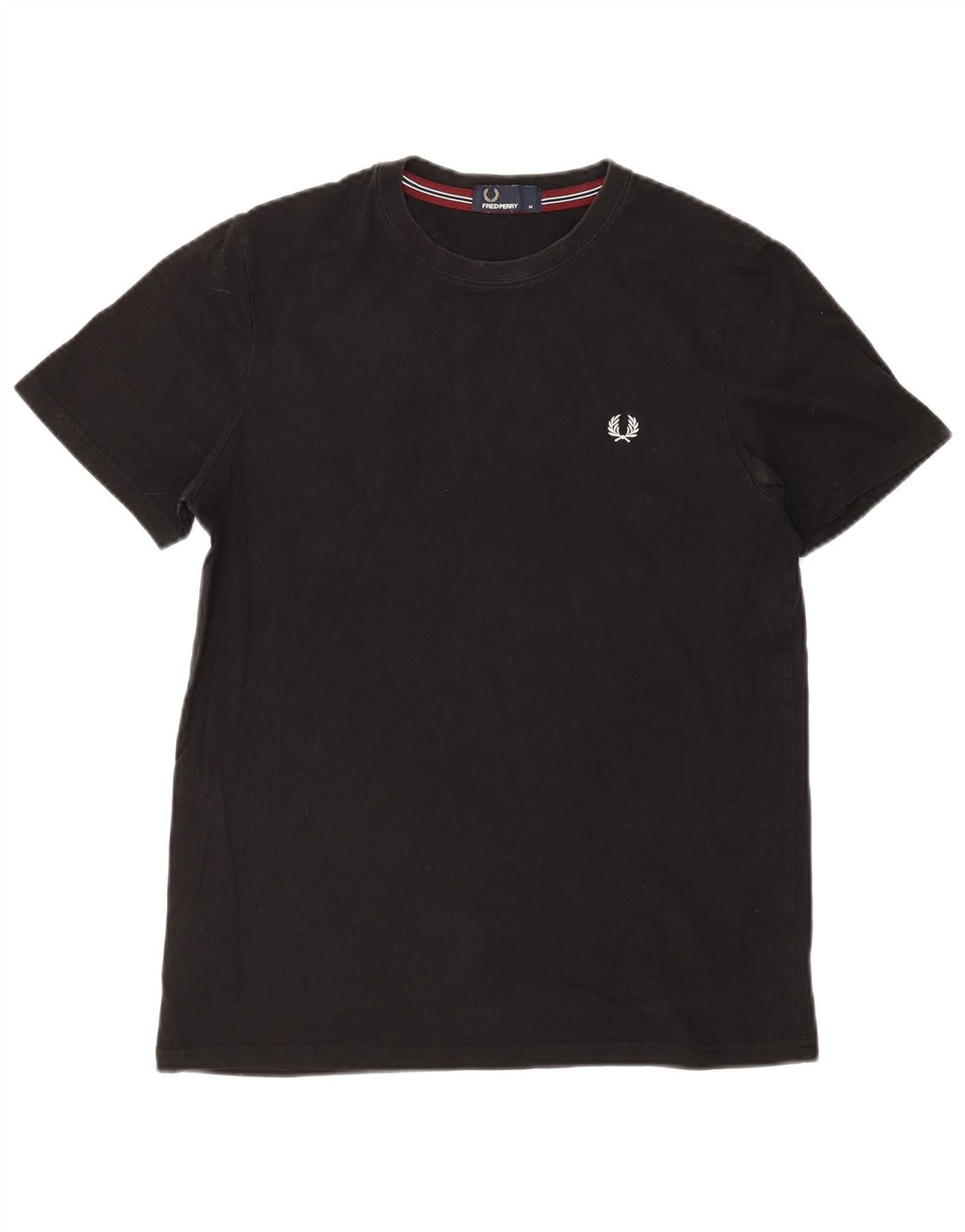 Fred Perry Herren T-Shirt Top Medium Schwarz Baumwolle