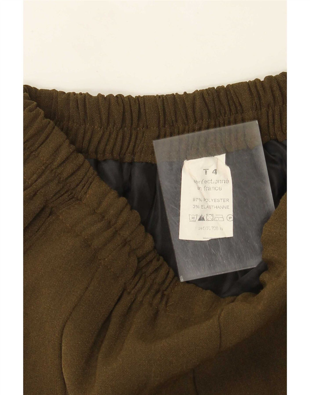 Vintage Damen A-Linienrock W28 Medium Khaki Polyester