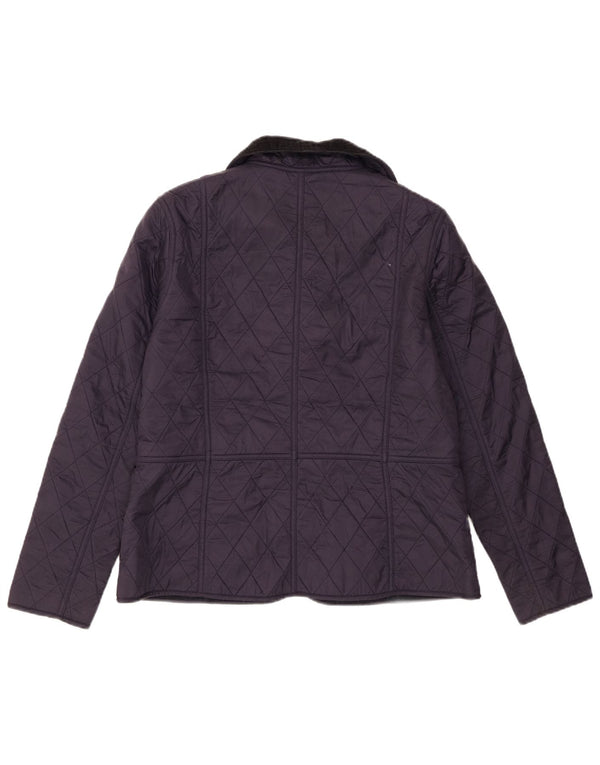 Barbour Damen Steppjacke UK 14 Large Marineblau Farbblock