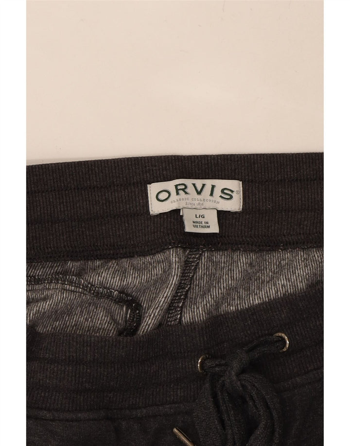 ORVIS Mens Tracksuit Trousers Joggers Large  Grey Polyester Vintage Orvis and Second-Hand Orvis from Messina Hembry 