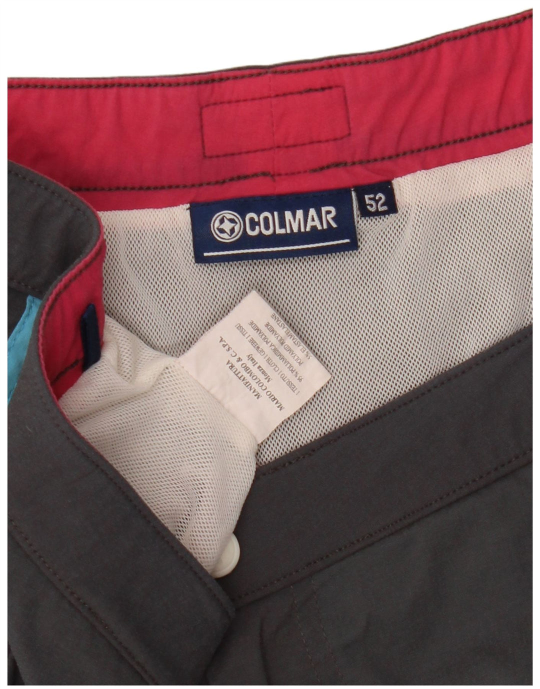 Colmar Herren-Badeshorts, EU 52, groß, graues Colourblock-Polyamid