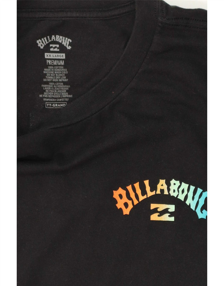 Billabong Herren Grafik T-Shirt Top 2XL Schwarz Baumwolle