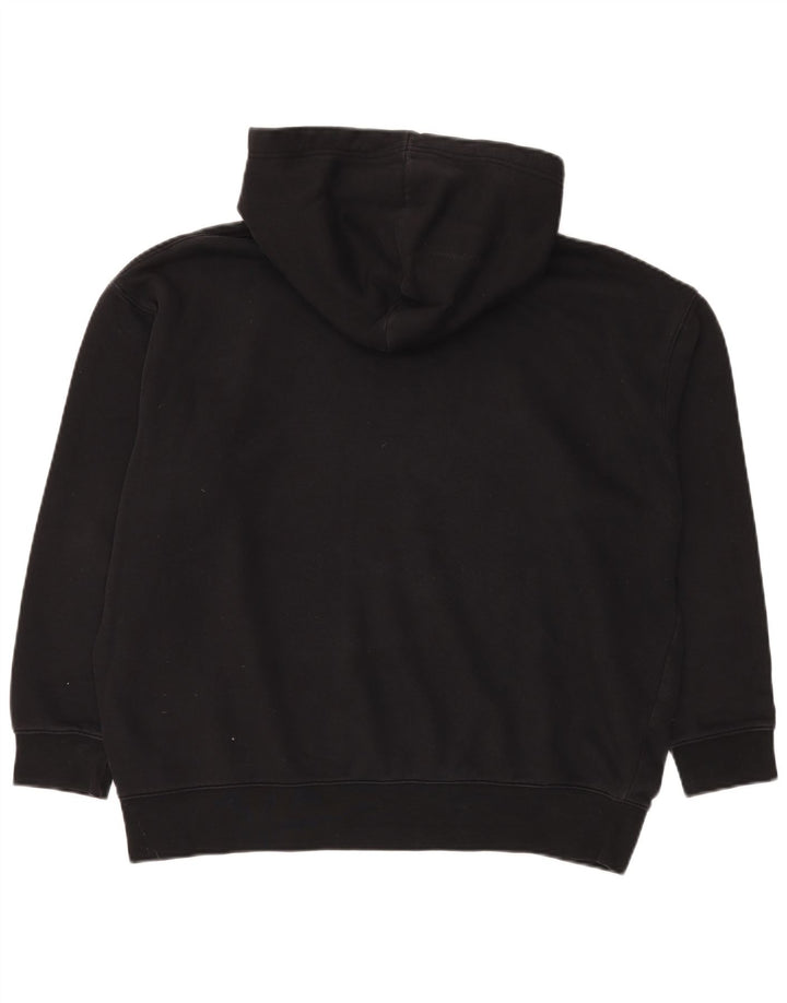 NIKE Herren-Kapuzenpullover mit lockerer Passform, mittelschwarze Baumwolle