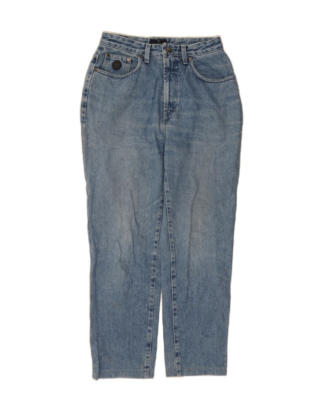 TRUSSARDI Womens Tapered Jeans W29 L27 Blue Cotton Vintage Trussardi and Second-Hand Trussardi from Messina Hembry 
