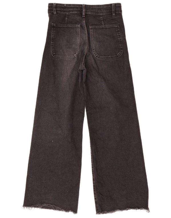 Zara Mädchen-Jeans mit weitem Bein, 11–12 Jahre, W26 L26, graue Baumwolle