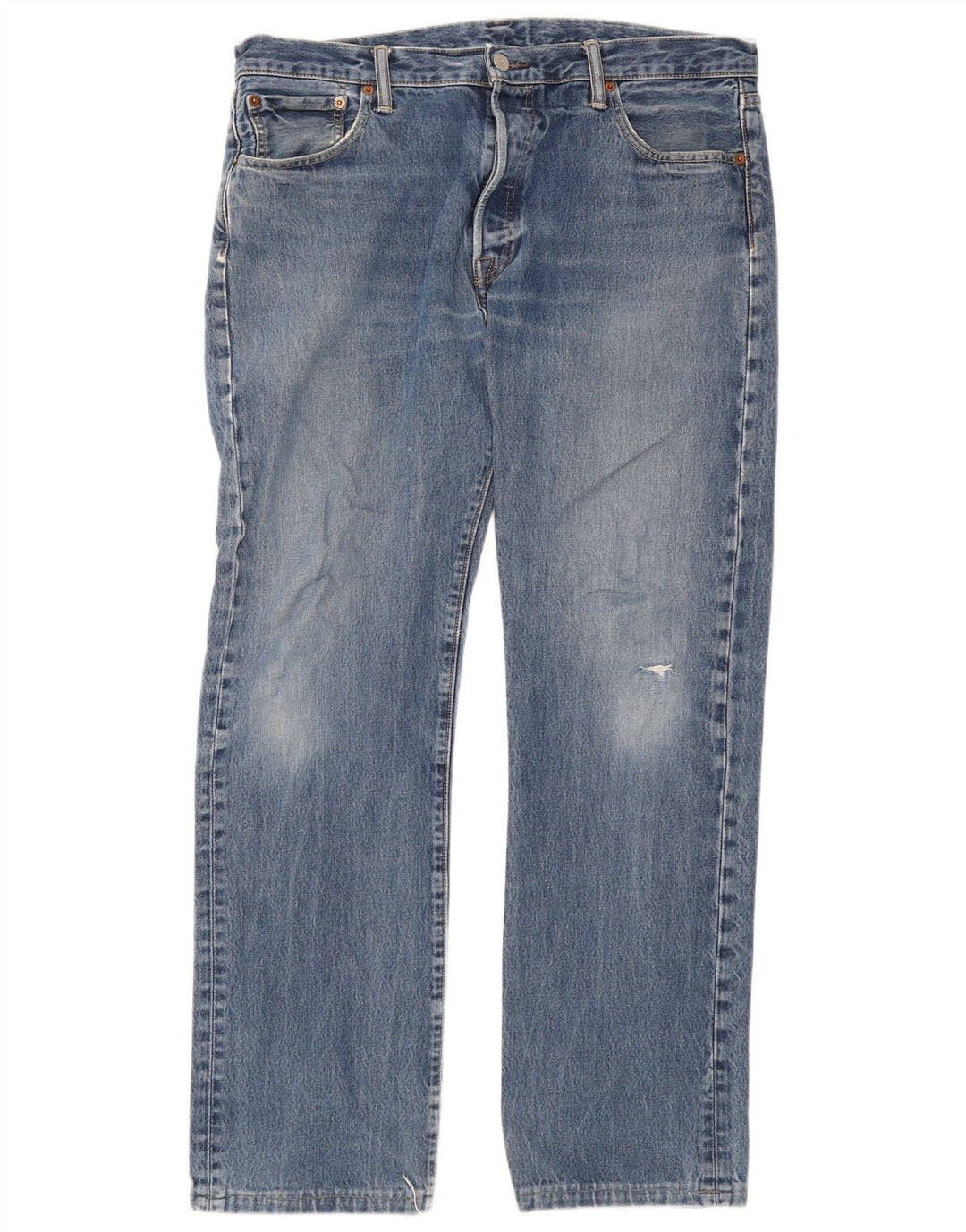 Levi's Herren 501 Distressed Straight Jeans W36 L31 Blau
