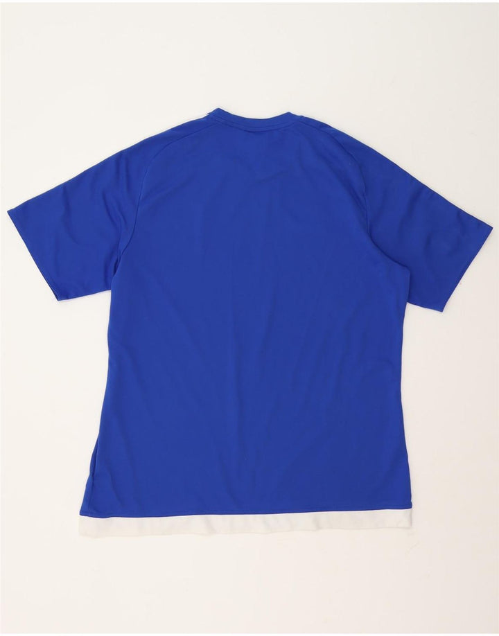 Adidas Herren Climalite T-Shirt Top XL Blau Colourblock Polyester