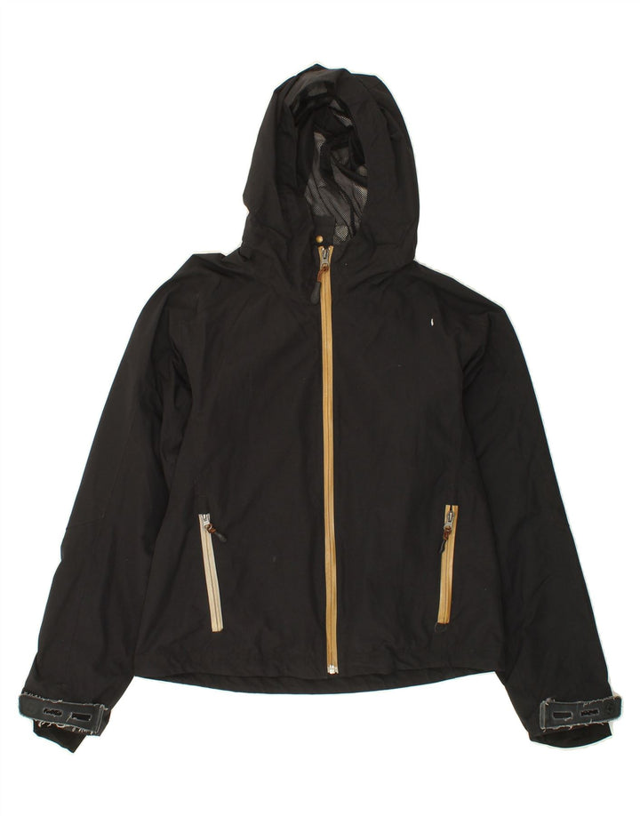 COLMAR Womens Hooded Rain Jacket IT 44 Medium Black Vintage Colmar and Second-Hand Colmar from Messina Hembry 