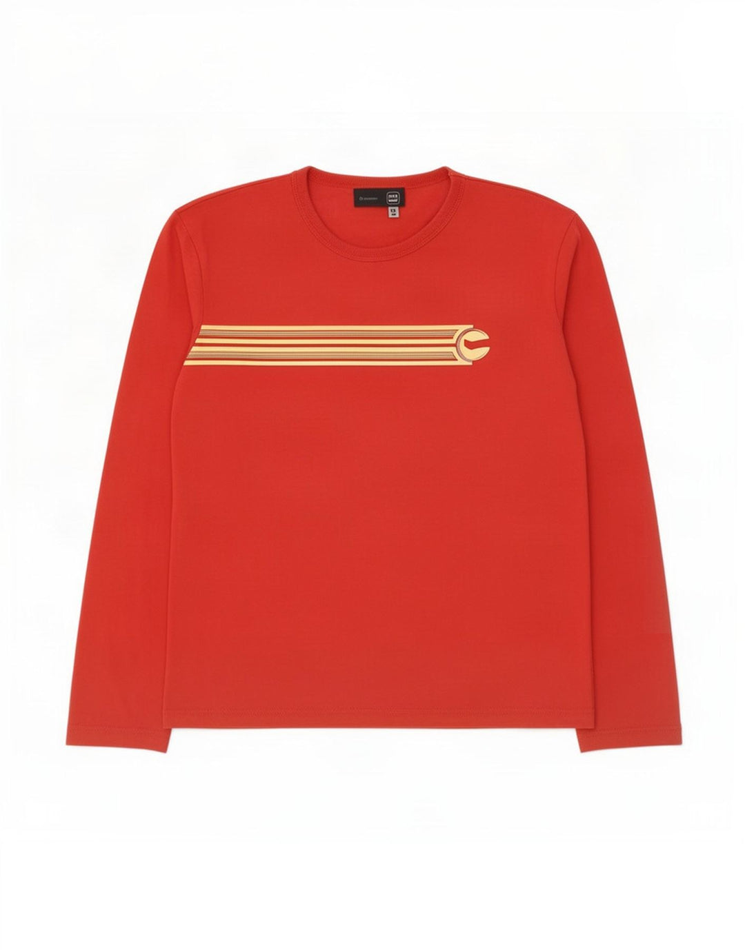 Gas Herren Top Langarm XL Rot gestreift