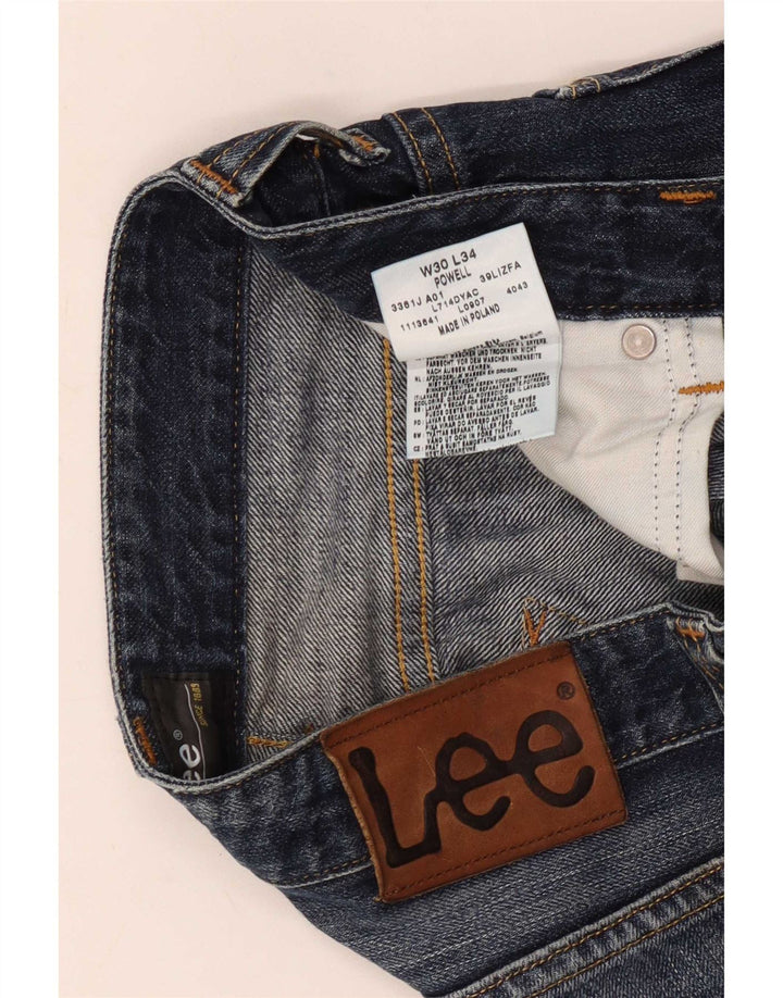 Lee Damen Powell Straight Jeans W30 L28 Marineblau Baumwolle
