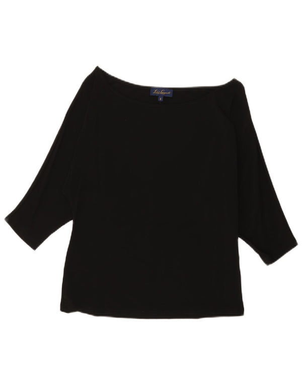 Luisa Spagnoli Damen Top 3/4 Ärmel UK 8 Small Schwarz