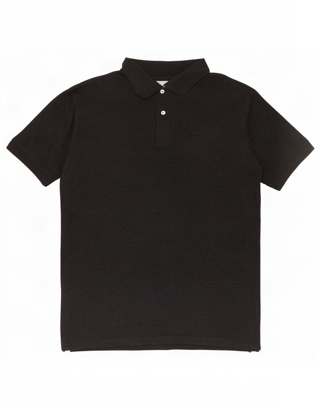 Reebok Herren-Poloshirt, groß, schwarze Baumwolle