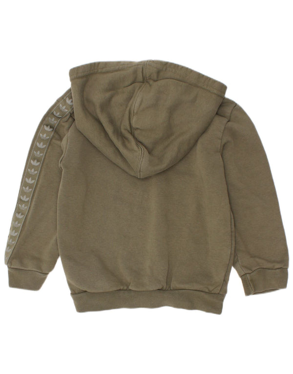 Adidas Jungen Graphic Hoodie Pullover 3-4 Jahre Khaki Baumwolle