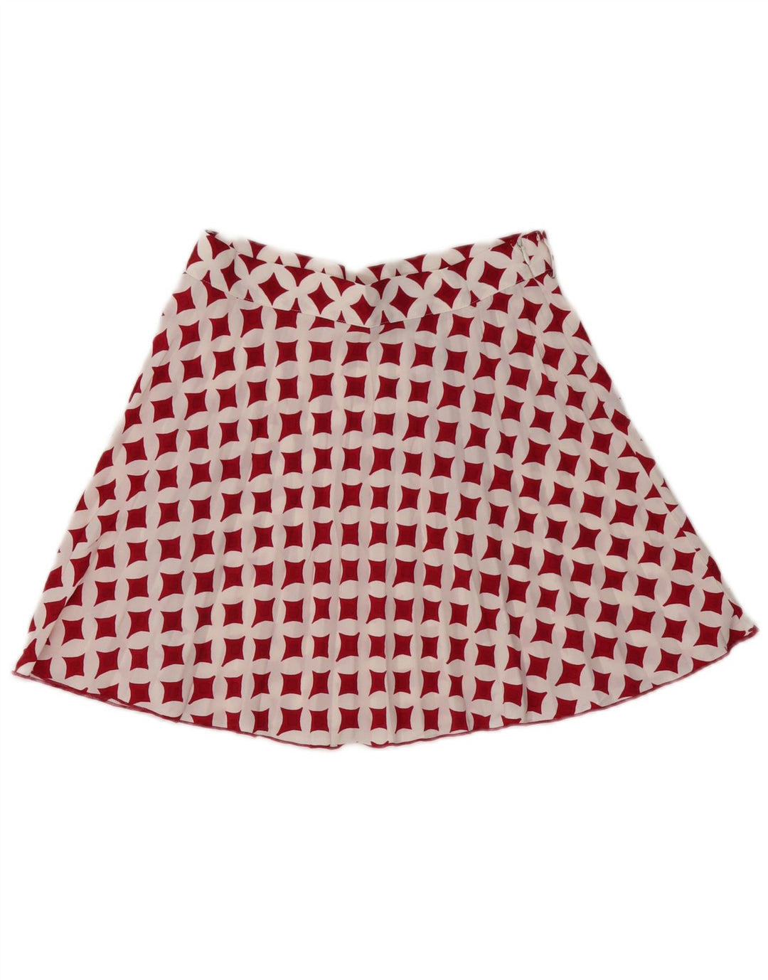 Zara Damen Minirock Medium W28 Weiß Geometrisch