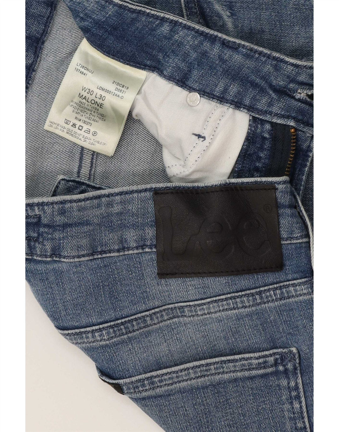 Lee Damen Malone Slim Jeans W30 L26 Blaue Baumwolle