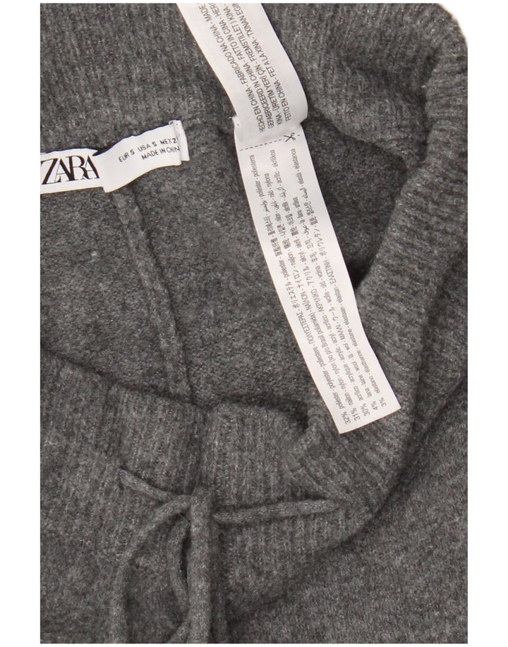 Zara Damen-Trainingshose, Jogginghose, UK 10, Größe S, Grau, Polyester