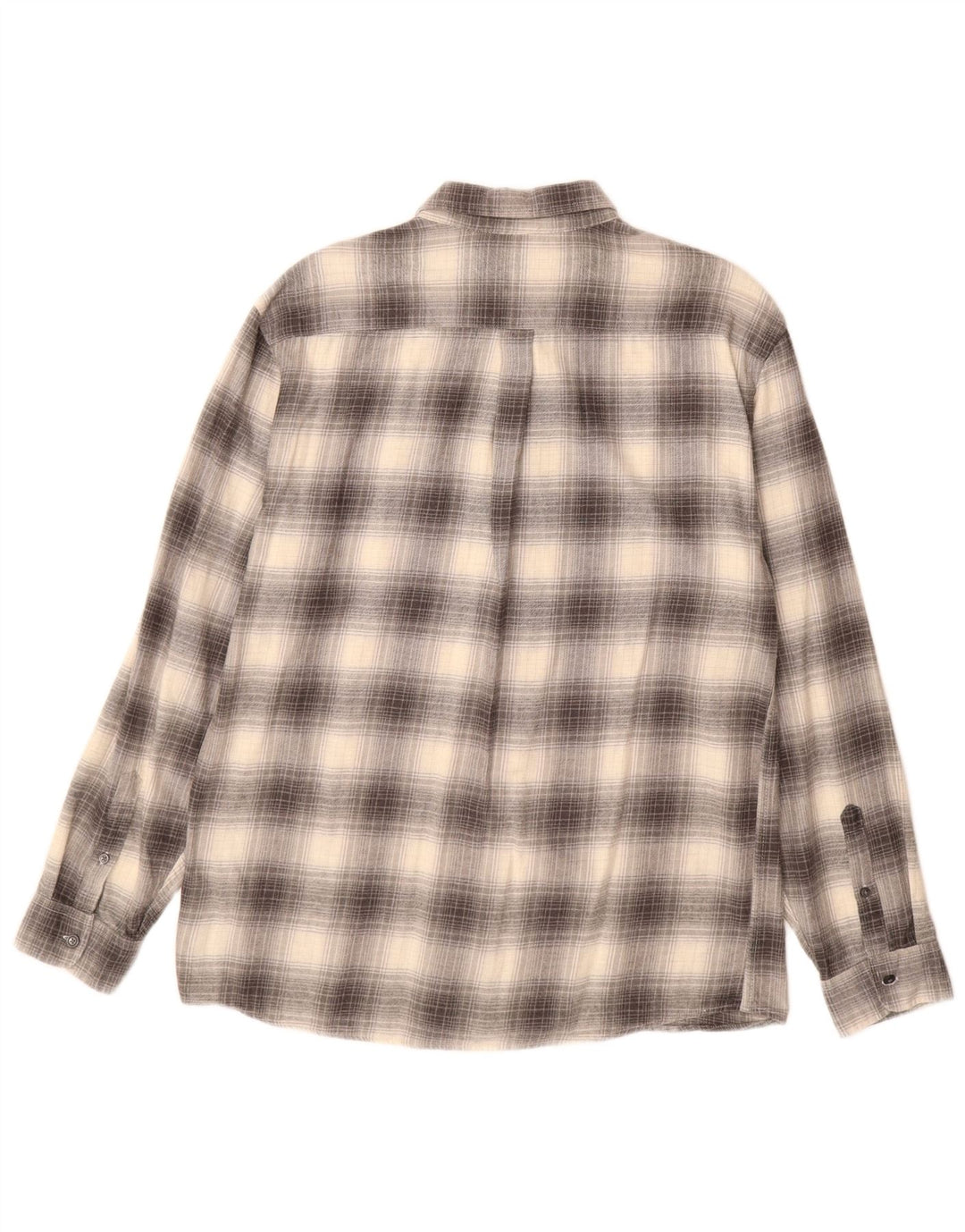 MARKS & SPENCER Herren-Flanellhemd mit normaler Passform, groß, grau kariert, Baumwolle