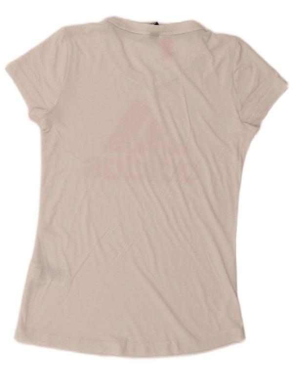 Adidas Mädchen T-Shirt mit Grafik, 14–15 Jahre, weißes Polyester