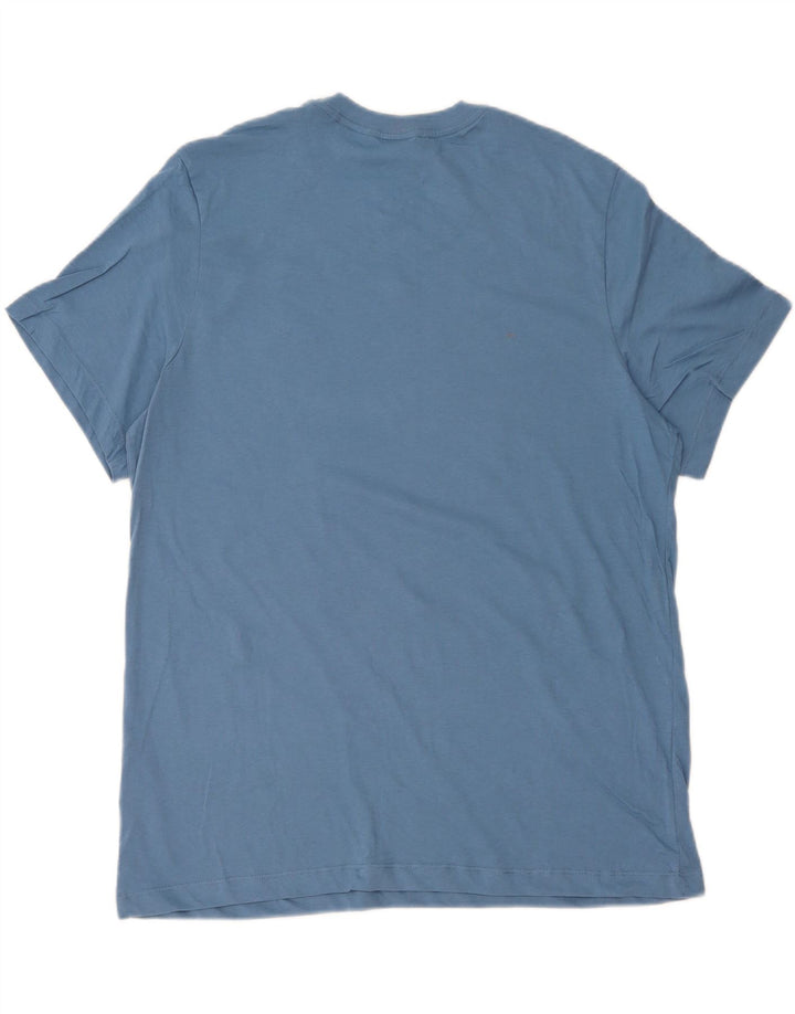 Nike Herren T-Shirt Top XL Blau Baumwolle