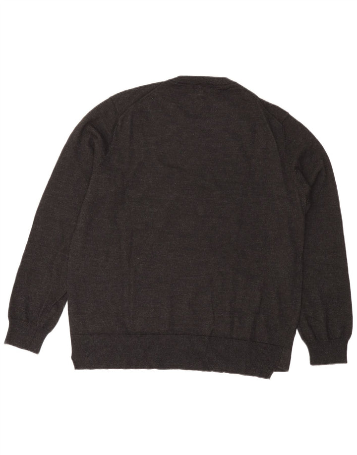 Carrera Herren-Pullover mit Rundhalsausschnitt, XL, grau, geometrisches Acryl