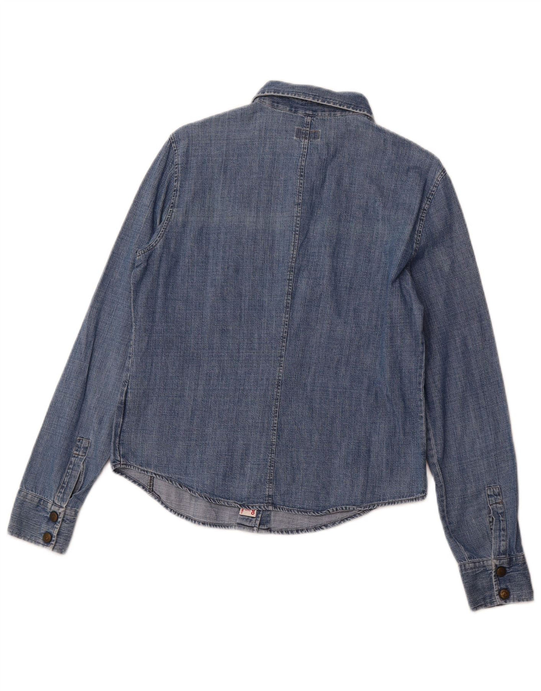 ARMANI JEANS Damen Jeanshemd UK 14 Mittelblaue Baumwolle