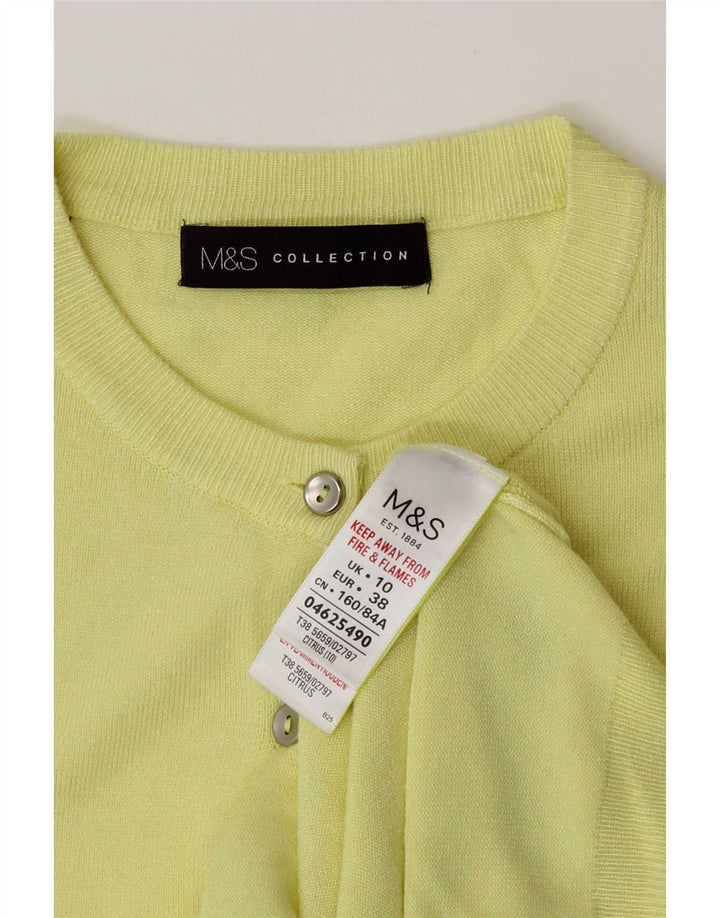 Marks & Spencer Damen-Cardigan-Pullover UK 10 Small Gelbe Viskose