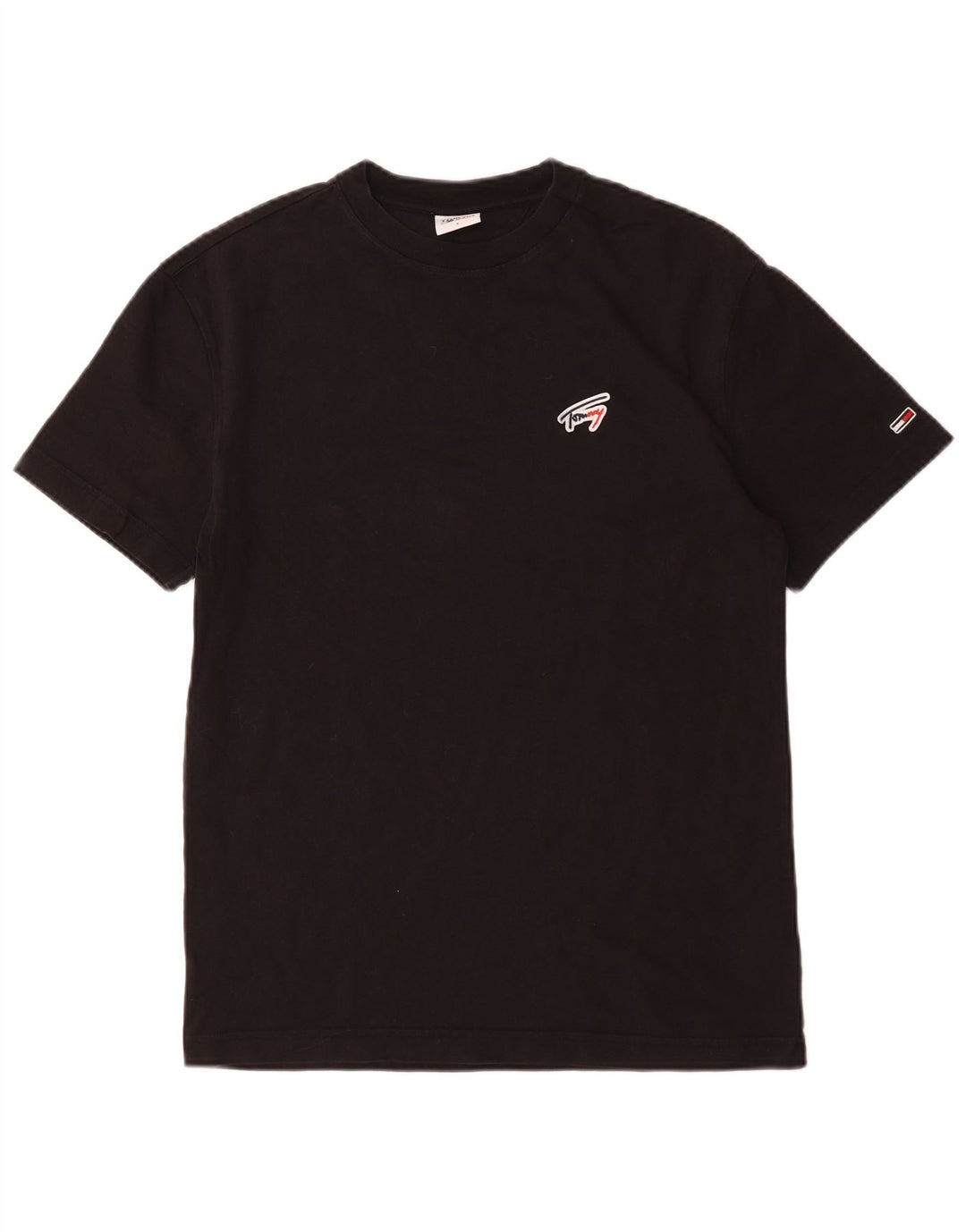Tommy Hilfiger Herren T-Shirt Top Small Schwarz Baumwolle