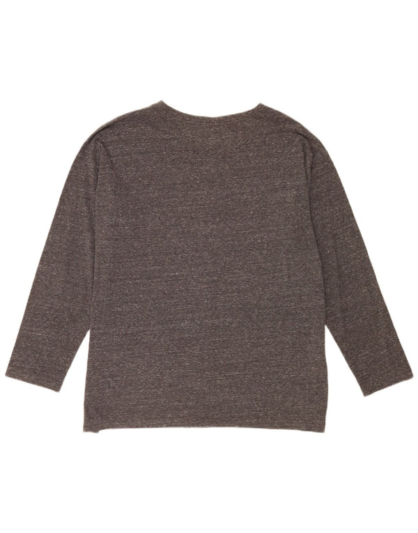 Champion Womens Loose Fit Graphic Top Langarm UK 18 XL Grau meliert