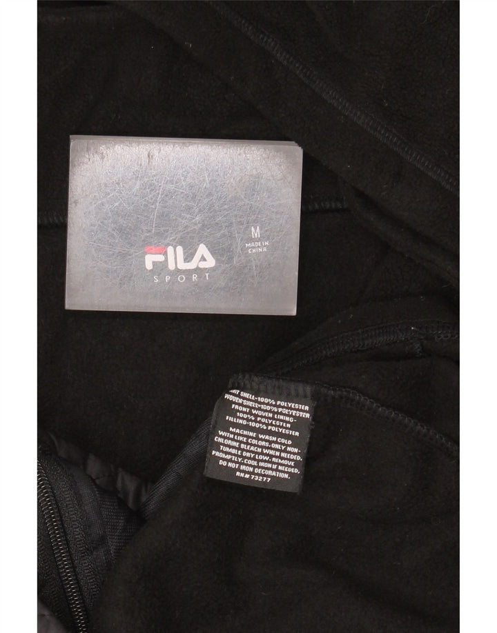Fila Damen Kapuzen-Fleecejacke UK 14 Mittelschwarzes Polyester