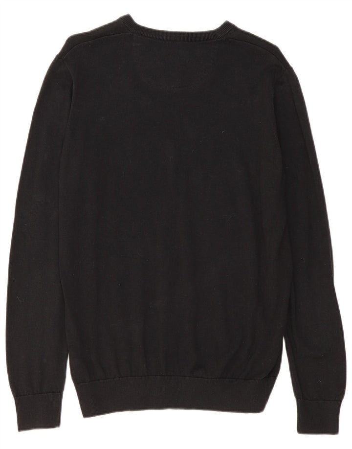 Lacoste Herren-Pullover mit V-Ausschnitt, Größe 5, große schwarze Baumwolle