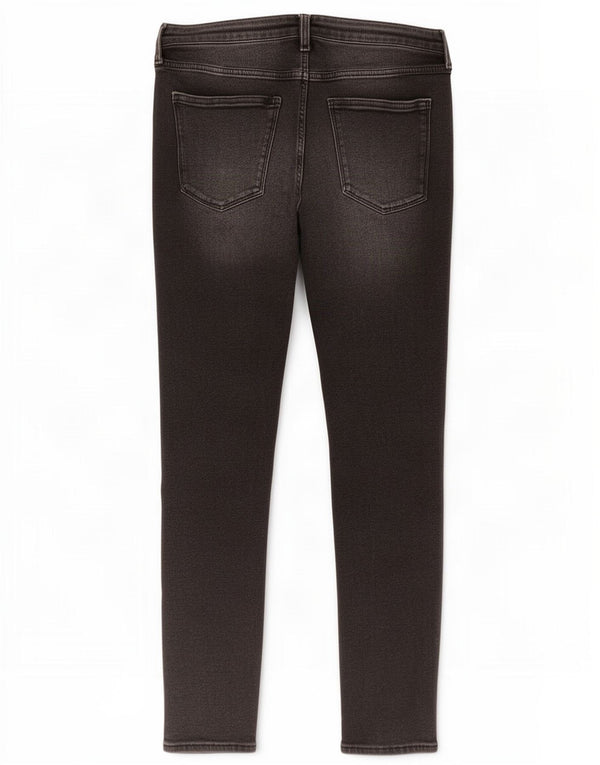 Zara Damen-Jeans mit hoher Taille, Röhrenjeans, EU 46, XL, B36, L26, graue Baumwolle