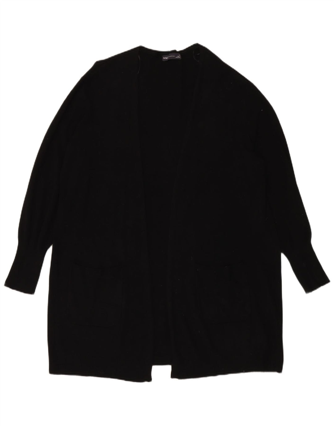 Marks & Spencer Damen Longline-Strickjacke in Übergröße UK 18 XL Schwarz
