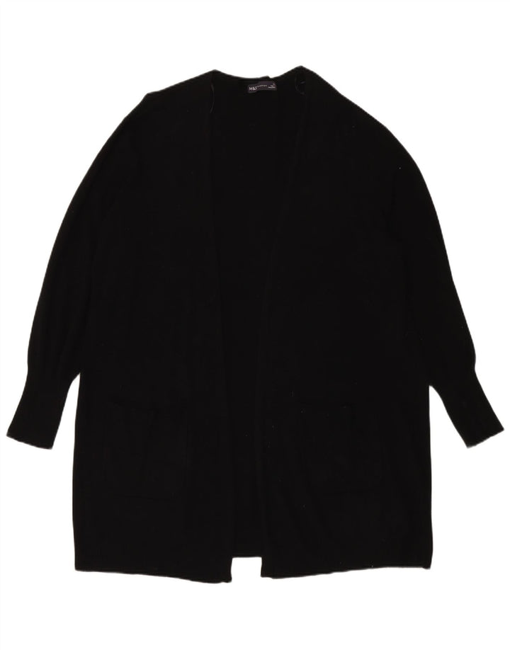 Marks & Spencer Damen Longline-Strickjacke in Übergröße UK 18 XL Schwarz