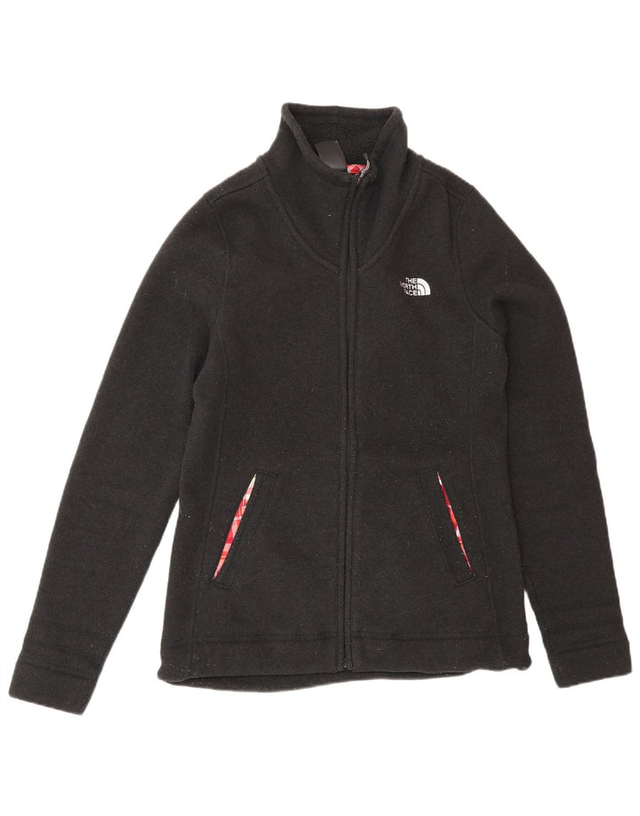 The North Face Damen-Trainingsanzug-Top-Jacke UK 12 Mittelschwarzes Polyester